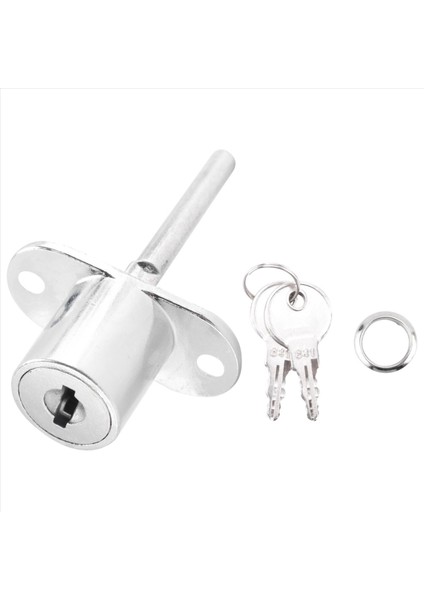19MM Silindir Kafa Çapı Gümüş Ton Metal Çekmece Piston Kilidi 2 Anahtar (Yurt Dışından) fırsatları