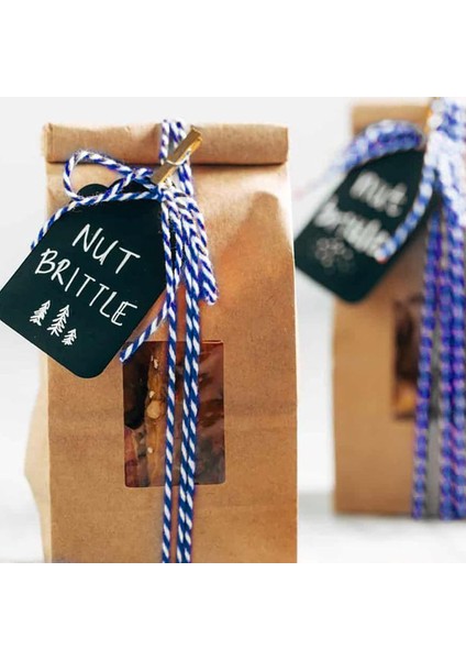 Hediye Paketleme, Ambalaj Ipi, Marteniçka, Dıy Ipi, 200 Metre (Twine Baker), Mavi-Beyaz fiyatları