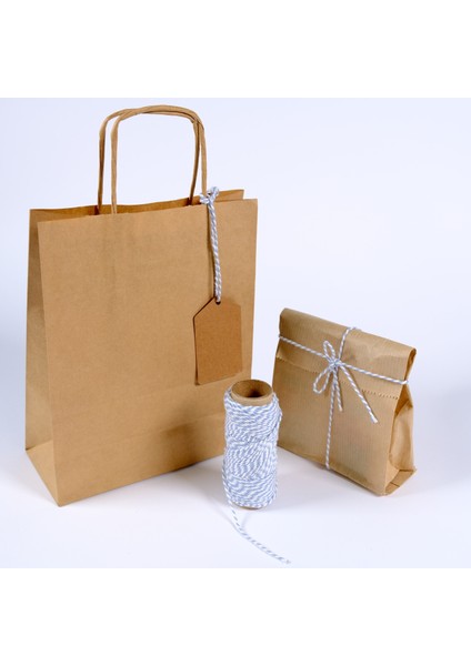 Hediye Paketleme, Ambalaj Ipi, Marteniçka, Dıy Ipi, 200 Metre (Twine Baker), Mavi-Beyaz fırsatları