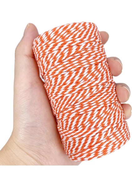 Hediye Paketleme, Ambalaj Ipi, Marteniçka, Dıy Ipi, 200 Metre (Twine Baker), Turuncu-Beyaz fiyatları