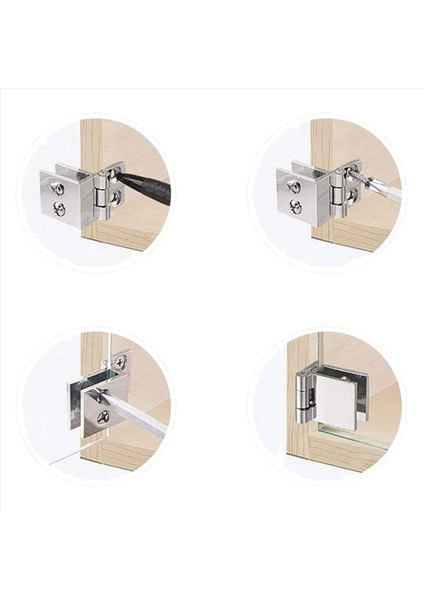 16 Cam Kapı Menteşesi 5mm-8mm Ayarlanabilir Dikdörtgen Kelepçe Dolap Dolap Cam Kapı Menteşeleri Için Tek Klips (Yurt Dışından) fırsatları