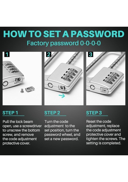 2 Adet 4 Haneli Kombinasyon Kilit Kodu Dolap Kilit U Şekilli Spor Salonu Ayarlanabilir Asma Kilit Uzun Zincir Kilit Okul Için (Yurt Dışından) fırsatları