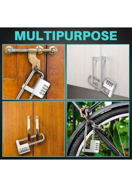 2 Adet 4 Haneli Kombinasyon Kilit Kodu Dolap Kilit U Şekilli Spor Salonu Ayarlanabilir Asma Kilit Uzun Zincir Kilit Okul Için (Yurt Dışından) indirimleri