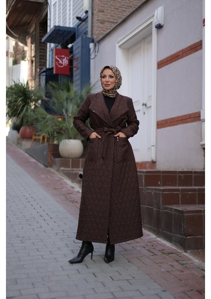 Rüyam Jakarlı Şal Yaka Kapitone Mont - 7003