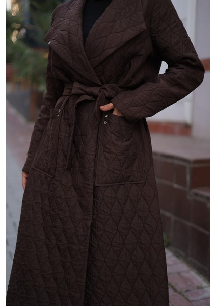 Rüyam Jakarlı Şal Yaka Kapitone Mont - 7003 modelleri