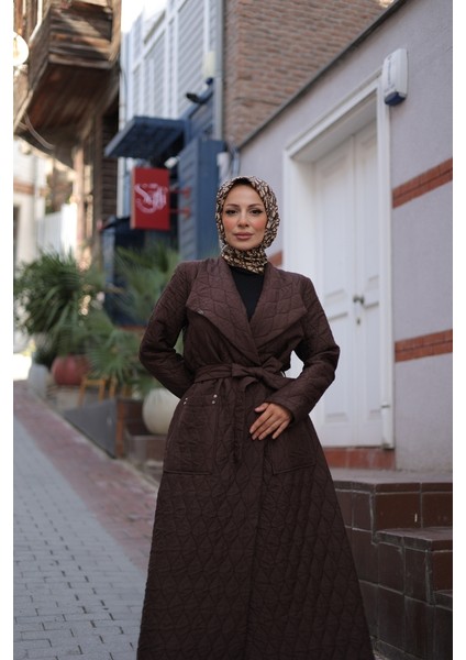 Rüyam Jakarlı Şal Yaka Kapitone Mont - 7003 indirimleri