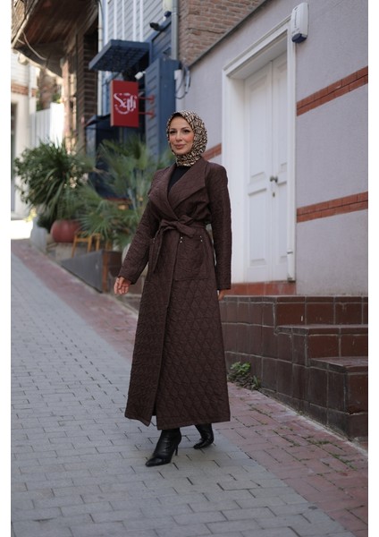 Rüyam Jakarlı Şal Yaka Kapitone Mont - 7003