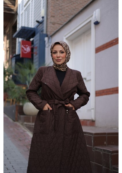 Rüyam Jakarlı Şal Yaka Kapitone Mont - 7003