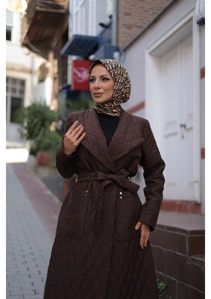 Rüyam Jakarlı Şal Yaka Kapitone Mont - 7003