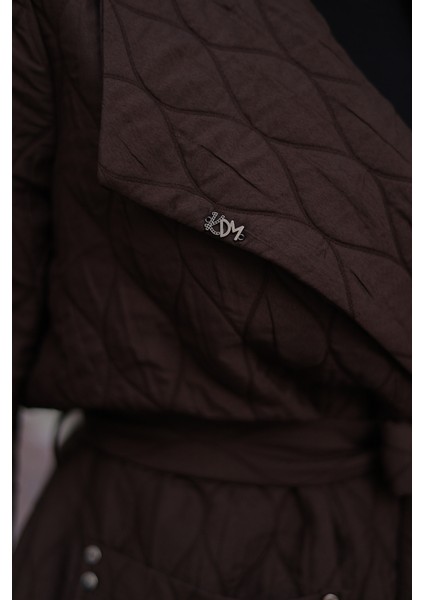 Rüyam Jakarlı Şal Yaka Kapitone Mont - 7003