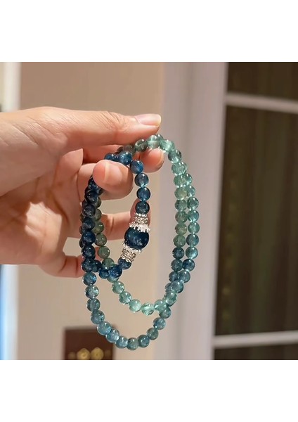 Newdv1 Akuamarin Bileklik Yuvarlak Boncuklar Yüzlerce Son Derece Renkli Bileklik (Yurt Dışından)