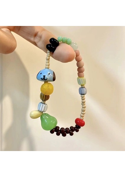 Newdv1 Akuamarin Bileklik Yuvarlak Boncuklar Yüzlerce Son Derece Renkli Bileklik (Yurt Dışından)