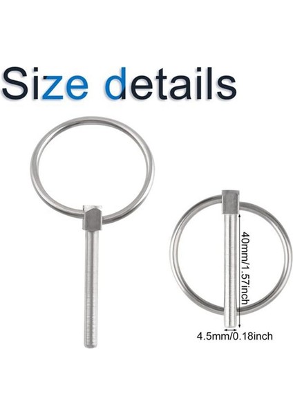 Lynch Pim 4pcs Dıa 4 5mm 316 Paslanmaz Çelik Yuvarlak Güvenlik Pimleri Römork Kilit Pimi Tutma Pimleri Lynch Pin Bağlanıcılar (Yurt Dışından) fiyatları