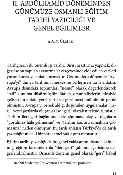 Osmanlı'da Maarif - Adem Ölmez