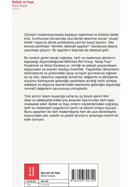 Bellek ve İnşa - Mesut Koçak fiyatları