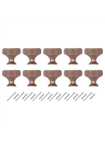 10 Pack Mutfak Dolabı Topuzları Tramvay Etli Dişliler Kabine Donanım Alüminyum Düğmeler Için Dresser Çekmeceleri Bakır Renk (Yurt Dışından)