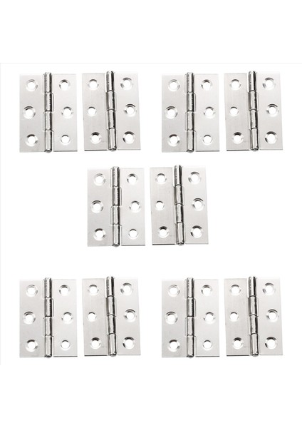 10 Adet Paslanmaz Çelik 2 4 4x3 1cm Dolap Kapı Menteşeler Donanım (Yurt Dışından)