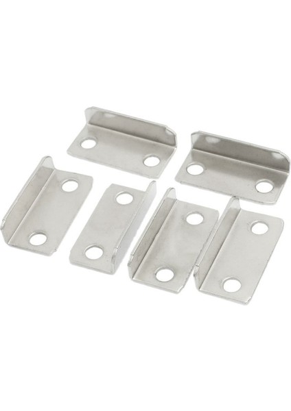 20 Pcs Home Ofis Gümüş Ton Metal Dik Açılı Çekmece Kilit Strike Plaka (Yurt Dışından) fiyatları