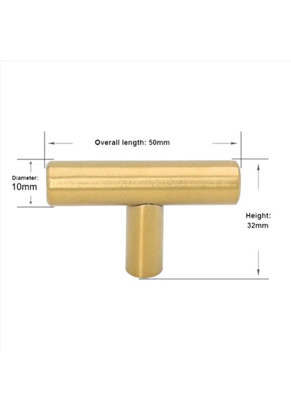 50MM Uzunluğunda Tek Delikli Dolap Düğmeleri ve Çeker Kapı Dolapları Çekmeceleri Yatak Odası Mobilya Kolları Fırçalanmış 40 Paket Altın (Yurt Dışından) fiyatları