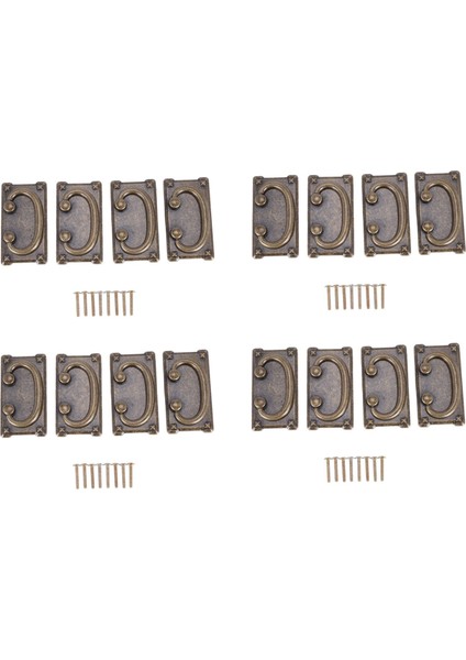 16PCS Vintage Antika Bronz Çekmece Yüzük Çekme Kulpları Dolap Kapısı Mobilya Tutucu Dekorasyon (Yurt Dışından)