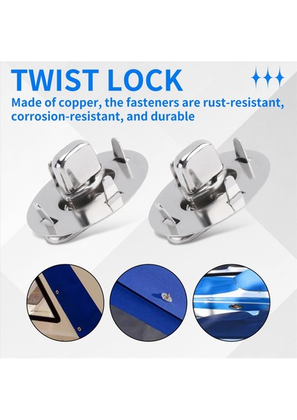 Bükülme Kilit Sağduyulu Bağlantı Elemanı Tekneler Yelkenli Tekneler Rv&#39 Ler Dinghies ve Karavanlar Için Metal Dönüş Düğmeleri (10 Adet) (Yurt Dışından) fırsatları