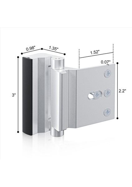2 Paket Kapı Takviye Kilidi Alüminyum Alaşım U Kapı Takviye Kilidi 3 Inç Güvenlik Kapı Kilidi Ev Geçirmez Kapı Durdurucu (Yurt Dışından) fiyatları