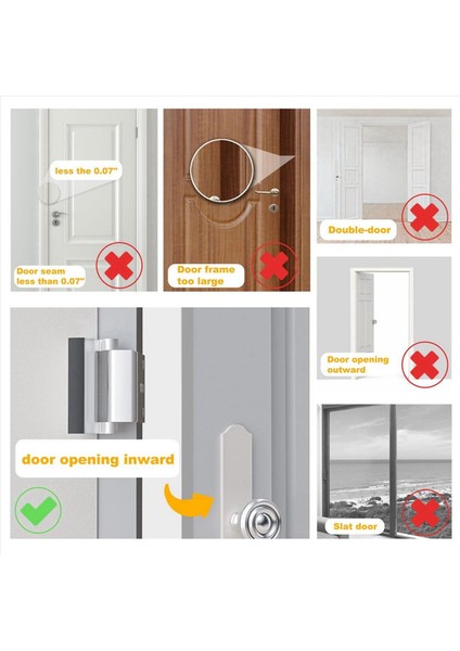 2 Paket Kapı Takviye Kilidi Alüminyum Alaşım U Kapı Takviye Kilidi 3 Inç Güvenlik Kapı Kilidi Ev Geçirmez Kapı Durdurucu (Yurt Dışından) indirimleri