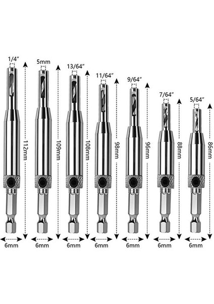 Menteşe Bit Set Ahşap Kapılar ve Pencereler Menteşe Deliği Açıcı Konumlandırma Sondaj Seti Altıgen Sap Biti (Yurt Dışından) indirimleri