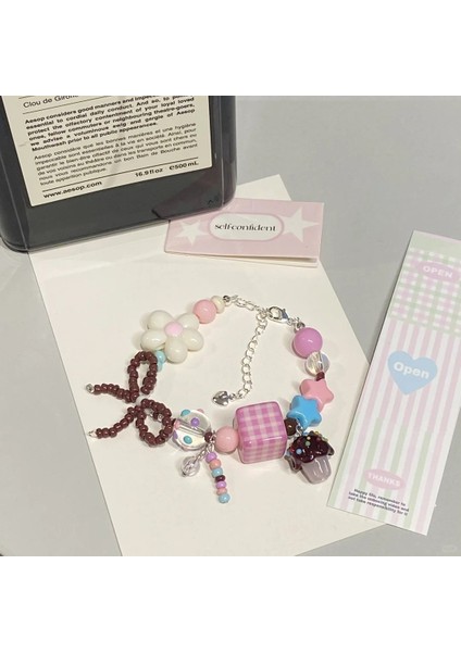 Akuamarin Bileklik Yuvarlak Boncuklar Yüzlerce Son Derece Renkli Bileklik (Yurt Dışından)