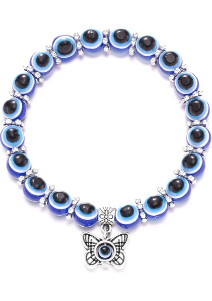 Türk Şeytan Gözü Kolye Titanyum Takı (Yurt Dışından)