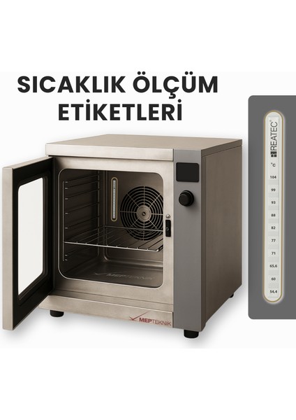 Sıcaklık Ölçüm Etiketi – Termal Renk Değişimli – 193 ˚C - 254 ˚C – Endüstriyel Isı Göstergesi – 10’lu / 100’LÜ Seçenekli