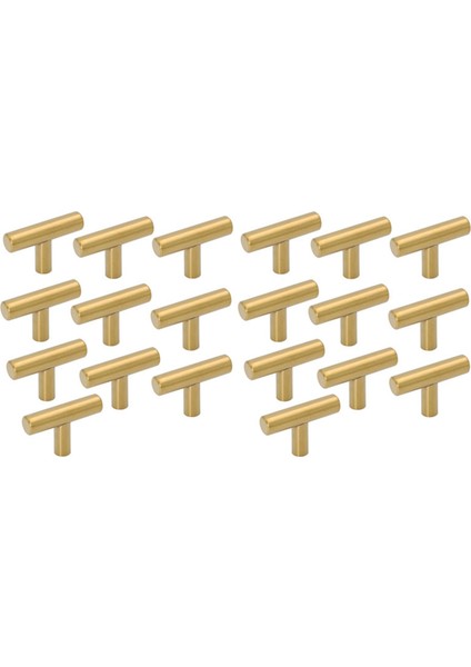 20 Paket Tek Delikli Altın Dolap Düğmeleri ve Çeker Kapı Dolapları Yatak Odası Mobilya Kulpları 50MM/2IN Toplam Uzunluk (Yurt Dışından)