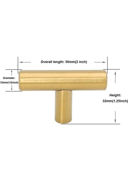 20 Paket Tek Delikli Altın Dolap Düğmeleri ve Çeker Kapı Dolapları Yatak Odası Mobilya Kulpları 50MM/2IN Toplam Uzunluk (Yurt Dışından) fiyatları