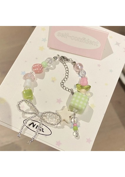 Akuamarin Bileklik Yuvarlak Boncuklar Yüzlerce Son Derece Renkli Bileklik (Yurt Dışından)