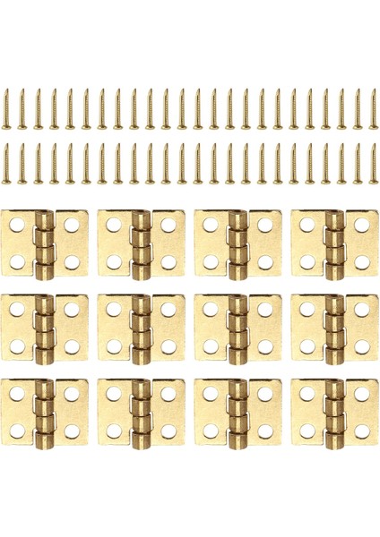 12PCS 1/12 Dollhouse Minyatür Mobilya Dolabı Dolap Mini Menteşeler - Altın (Yurt Dışından) modelleri