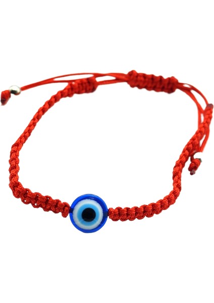 Türk Şeytan Gözü Bilekliği Nazar Örgülü Kırmızı El Halatı Bileklik (Yurt Dışından)