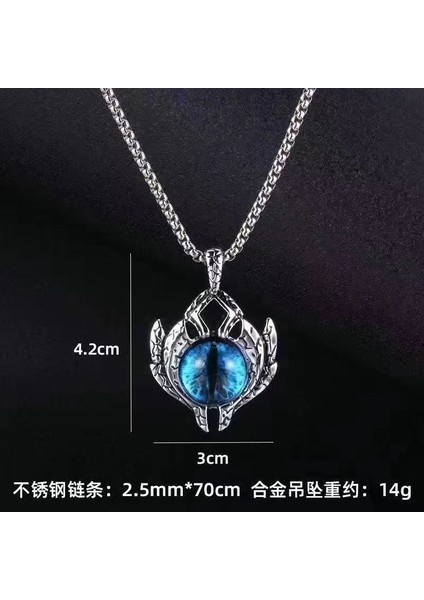 Türk Şeytan Gözü Kolye Titanyum Takı (Yurt Dışından)