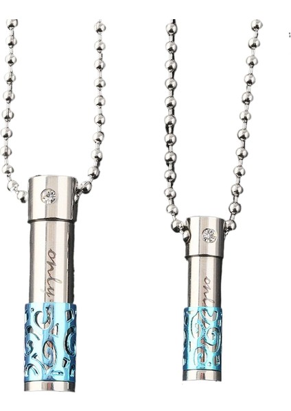 Kolye Paslanmaz Çelik Renk Kaybetmez Erkek ve Kadın Yaz Yüzüne Üst Düzey Duyu ile Kolye Parfüm Ekleyebilir (Yurt Dışından)