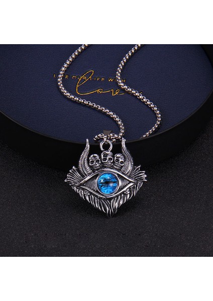 Türk Şeytan Gözü Kolye Titanyum Takı (Yurt Dışından)