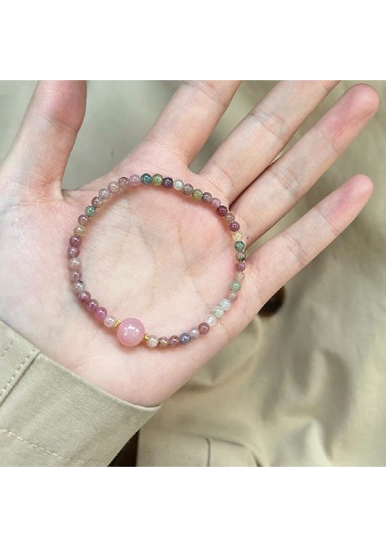 Akuamarin Bileklik Yuvarlak Boncuklar Yüzlerce Son Derece Renkli Bileklik (Yurt Dışından)