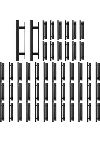 50 Paket Kendi Kendine Çubuklu Çekmece Kapı Kolları Çeker Dolap Tutamakları Mutfak Dolabı Sürgülü Kapı Mobilyaları Için Itme Çekme (Yurt Dışından)