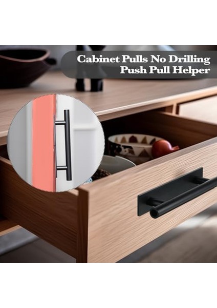 50 Paket Kendi Kendine Çubuklu Çekmece Kapı Kolları Çeker Dolap Tutamakları Mutfak Dolabı Sürgülü Kapı Mobilyaları Için Itme Çekme (Yurt Dışından) modelleri
