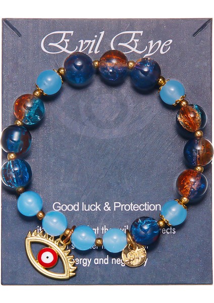 Türk Şeytan Gözü Kolye Titanyum Takı (Yurt Dışından)