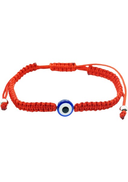 Türk Şeytan Gözü Bilekliği Nazar Örgülü Kırmızı El Halatı Bileklik (Yurt Dışından)