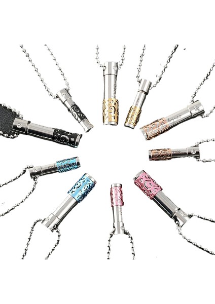 Kolye Paslanmaz Çelik Renk Kaybetmez Erkek ve Kadın Yaz Yüzüne Üst Düzey Duyu ile Kolye Parfüm Ekleyebilir (Yurt Dışından)