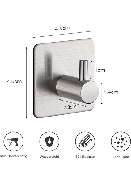Yapışkan Kancalar Kendi Yapışkan Hookswall Kanca Paslanmaz Çelik Banyo ve Mutfak Için (Yurt Dışından) indirimleri
