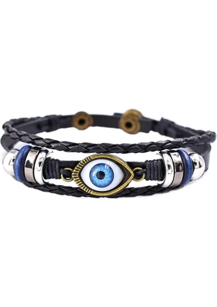 Türk Şeytan Gözü Bilekliği Nazar Örgülü Kırmızı El Halatı Bileklik (Yurt Dışından)