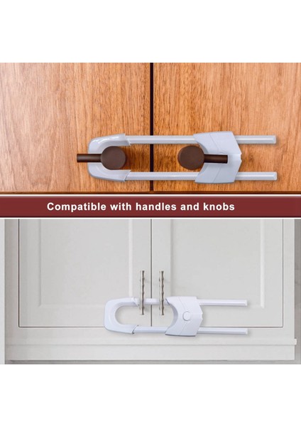 U Şekil Kadın Koruma Koruma Plastik Güvenlik Kilidi Ayarlanabilir Çok Fonksiyonlu Bebek Dolap Kilitleri (Yurt Dışından) fiyatları