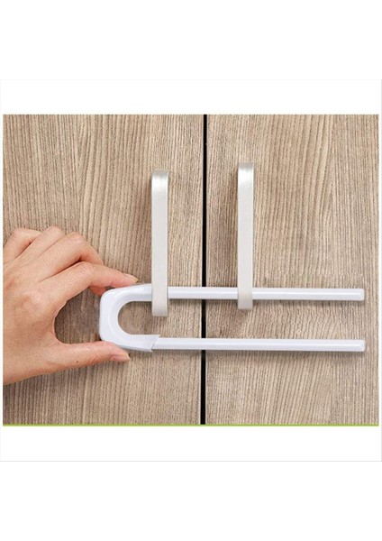 U Şekil Kadın Koruma Koruma Plastik Güvenlik Kilidi Ayarlanabilir Çok Fonksiyonlu Bebek Dolap Kilitleri (Yurt Dışından) indirimleri