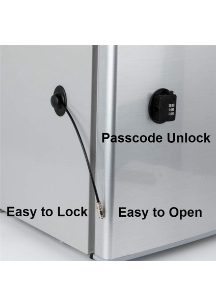 Buzdolabı Kapısı Kilit Kombinasyonu Buzdolabı Kilit Dondurucu Güçlü Yapıştırıcı ile Çocuk Güvenlik Kilit Kapısı Kilidi (4pcs Siyah) (Yurt Dışından) fiyatları